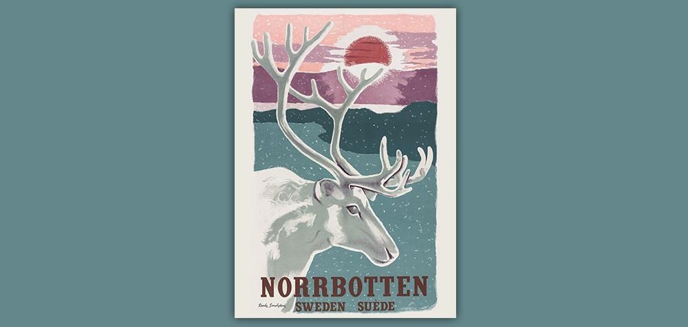 Affisch Norrbotten Sweden 50x70